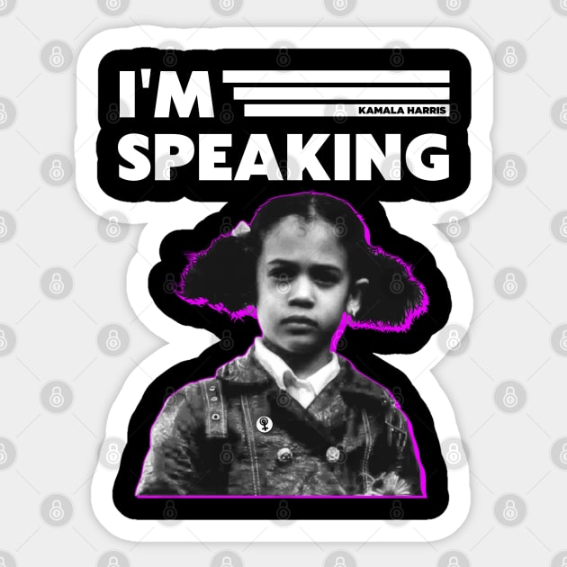 I'm Speaking Sticker by darklordpug